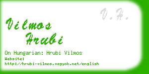 vilmos hrubi business card